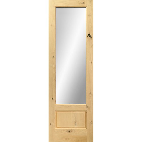 Cheap 8'0 Tall Mirror Glass Knotty Alder Interior Wood Door