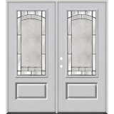 3/4 Lite Fiberglass Prehung Double Door Unit #67