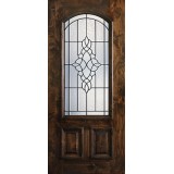 Hamilton 2/3 Arch Lite Knotty Alder Wood Door Slab #7651