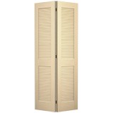 6'8" Tall Traditional Louver Louver Pine Interior Wood Bifold Doors