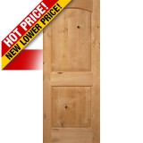 Interior 6'8" x 1-3/4" 2-Panel Arch Knotty Alder Wood Door Slab