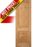 Interior 8'0" x 1-3/4" 2-Panel Arch Knotty Alder Wood Door Slab