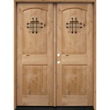 Rustic Knotty Alder Wood Double Door Unit #UK26