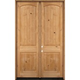 8'0" Tall Rustic Knotty Alder Wood Double Door Unit #UK25