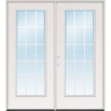 15-Lite GBG Fiberglass Patio Prehung Double Door Unit