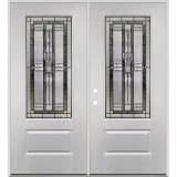 3/4 Lite Fiberglass Prehung Double Door Unit #277