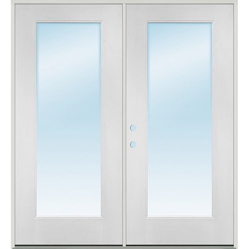Cheap Standard Size Full Lite Fiberglass Patio Prehung Double Door Unit