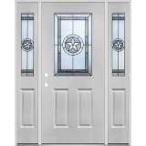 Texas Star Half Lite Fiberglass Prehung Door Unit with Sidelites #40