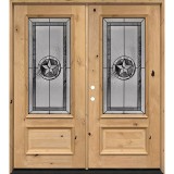 Texas Star 3/4 Lite Knotty Alder Wood Double Door Unit #70