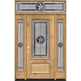 Texas Star 3/4 Lite Knotty Alder Wood Door Unit with Transom #70